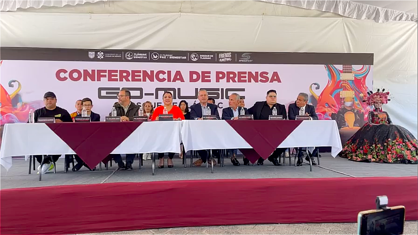 Realizan conferencia de prensa para Go Music en Tláhuac
